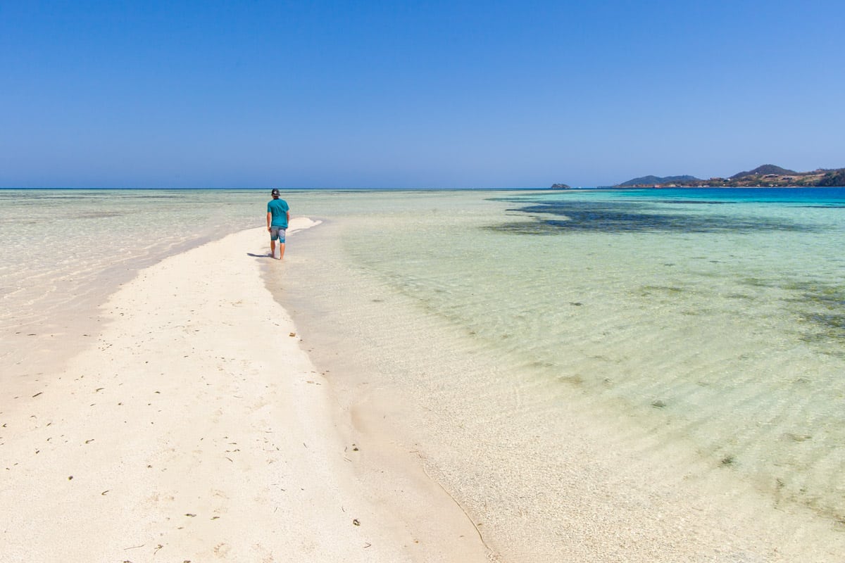 Stopping at tiny sandbars is a Fiji day trip highlight