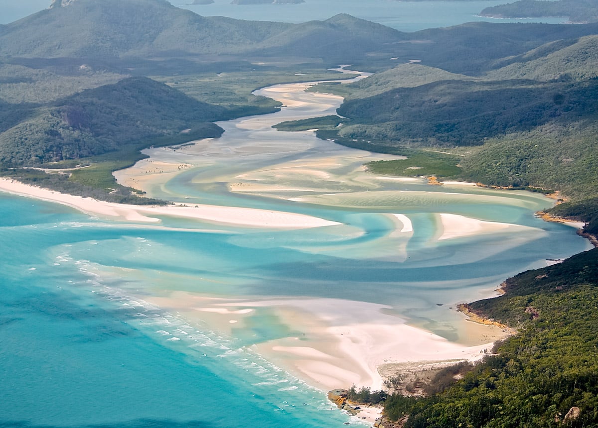 Flying over Whitehaven Beach, and then visiting it, is one of my favourite Australian memories