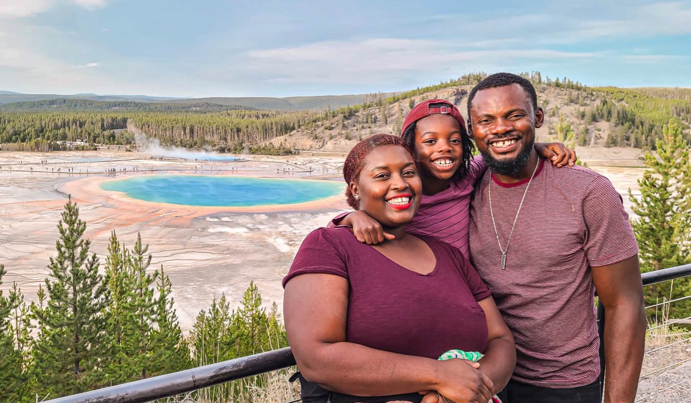 Karen from The Mom Trotter and her family traveling in the USA